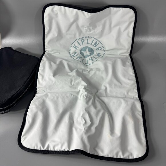 NWOT Kipling Black Nylon Double Zippered-Pockets Toiletory Organizer - Picture 11 of 12